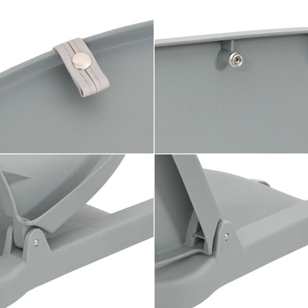 vidaXL Κάθισμα Σκάφους Πτυσσόμ. 2 τεμ. Γκρι 48x51x41 εκ Χωρίς Μαξιλάρι