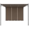 vidaXL Κιόσκι Κήπου Taupe 4 x 3 x 2,25 μ. με Πλαϊνή Κουρτίνα
