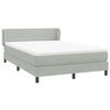 vidaXL Κρεβάτι Boxspring με Στρώμα Ανοιχτό Γκρι 140x220 εκ. Βελούδινο