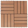 vidaXL &Pi;&lambda;ά&kappa;&alpha; &Kappa;&alpha;&tau;&alpha;&sigma;&kappa;&epsilon;&upsilon;ή&sigmaf; 11 pcs &Xi;ύ&lambda;&omicron; teak 30 x 30 cm WPC