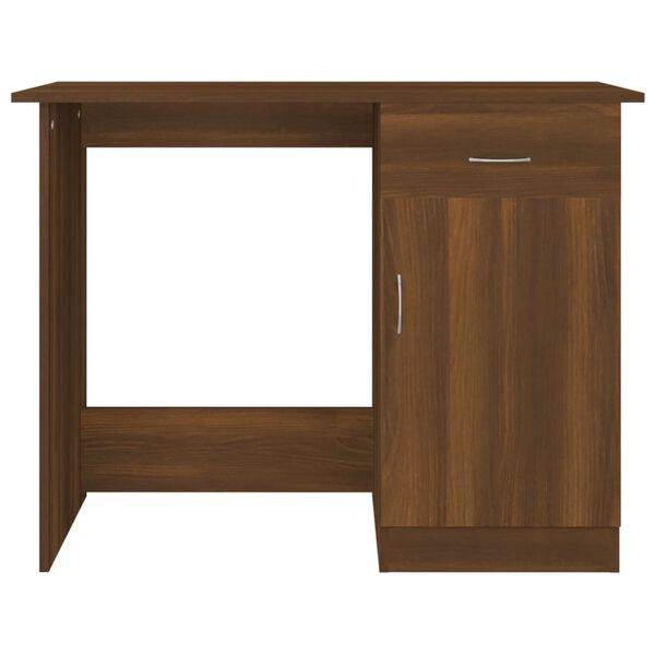 vidaXL Γραφείο Καφέ Δρυς 100x50x76 εκ. από Επεξεργασμένο Ξύλο