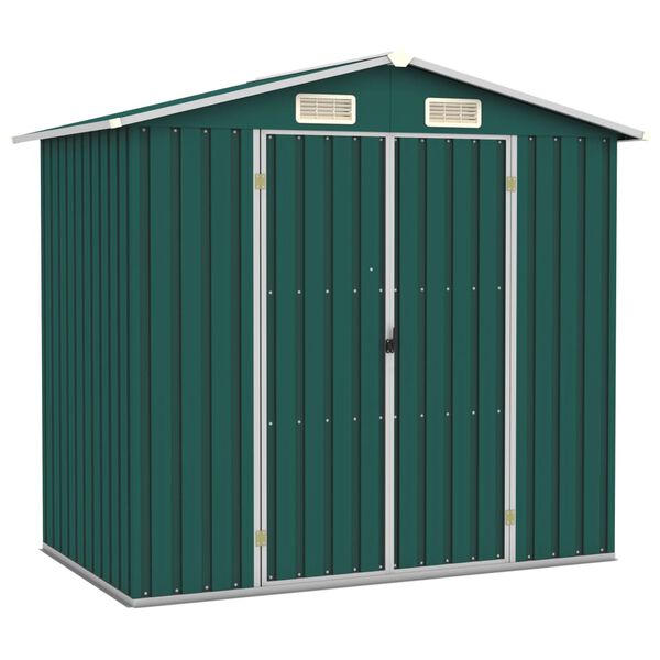 vidaXL Αποθήκη Κήπου Πράσινη 205 x 129 x 183 εκ. Γαλβανισμένο Ατσάλι