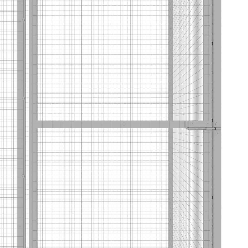 vidaXL Κλουβί Γάτας 6 x 1,5 x 1,5 μ. από Γαλβανισμένο Χάλυβα