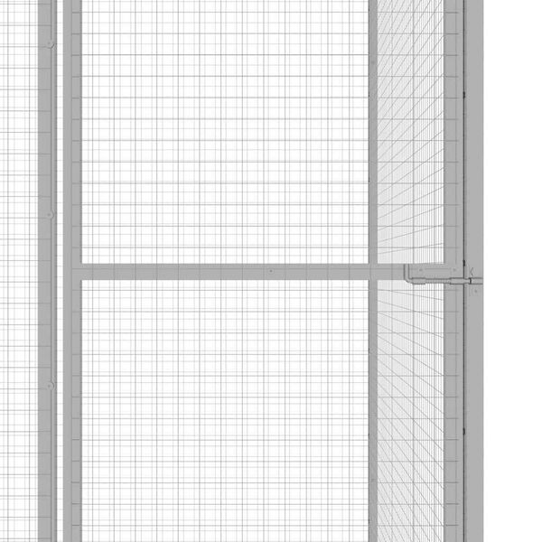 vidaXL Κλουβί Γάτας 6 x 1,5 x 1,5 μ. από Γαλβανισμένο Χάλυβα