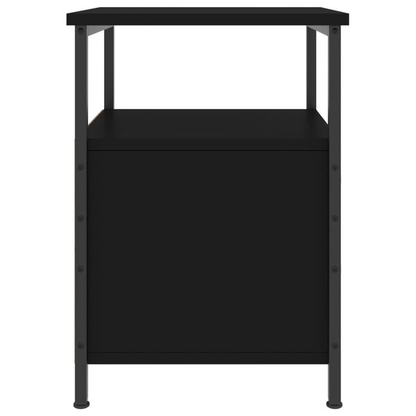 vidaXL Κομοδίνο Μαύρο 34 x 35,5 x 50 εκ. από Επεξεργασμένο Ξύλο