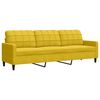 vidaXL Σετ Σαλονιού 2 Τεμ. Κίτρινο Βελούδινο με Μαξιλάρια/Στηρίγματα