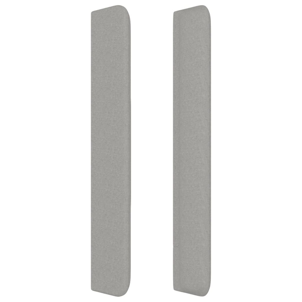 vidaXL Κεφαλάρι με Πτερύγια Ανοιχτό Γκρι 203x16x118/128 εκ. Υφασμάτινο