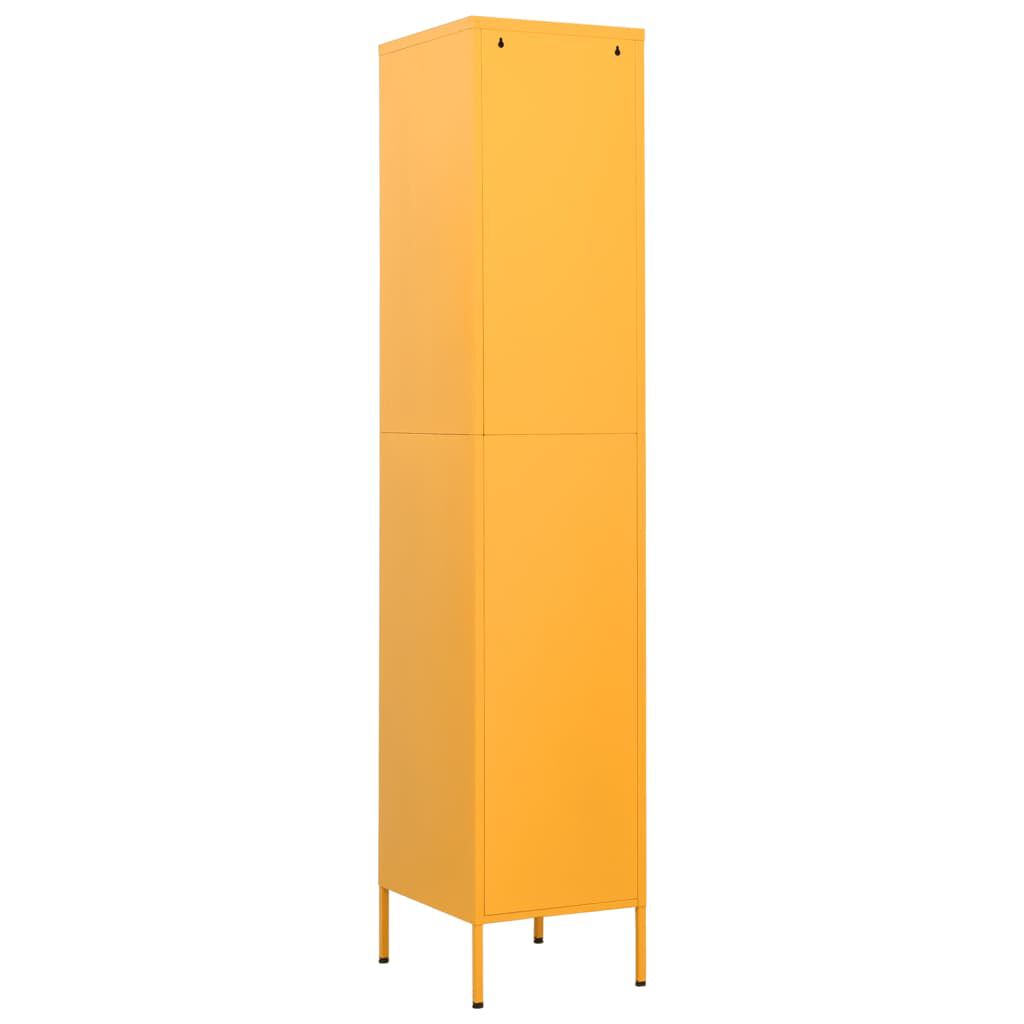 vidaXL Φοριαμός Μουσταρδί 35 x 46 x 180 εκ. από Ατσάλι
