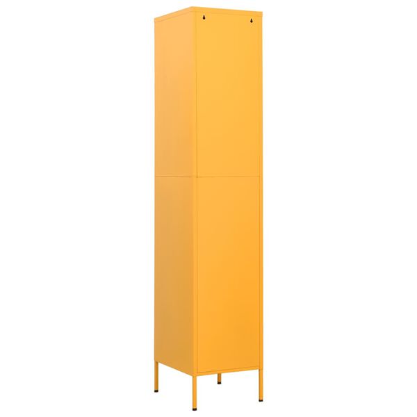 vidaXL Φοριαμός Μουσταρδί 35 x 46 x 180 εκ. από Ατσάλι