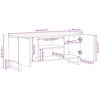 vidaXL Ντουλάπι TV Λευκό 105 x 33 x 46 εκ. Μασίφ ξύλο μάνγκο