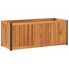 vidaXL Ζαρντινιέρα Κήπου 110x45x44 εκ. Μασίφ Ξύλο Ακακίας/Ατσάλι