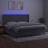 vidaXL &Kappa;&rho;&epsilon;&beta;ά&tau;&iota; Boxspring &mu;&epsilon; &Sigma;&tau;&rho;ώ&mu;&alpha; & LED &Alpha;&nu;.&Gamma;&kappa;&rho;&iota; 200x200 &epsilon;&kappa;. &Beta;&epsilon;&lambda;&omicron;ύ&delta;&iota;&nu;&omicron;