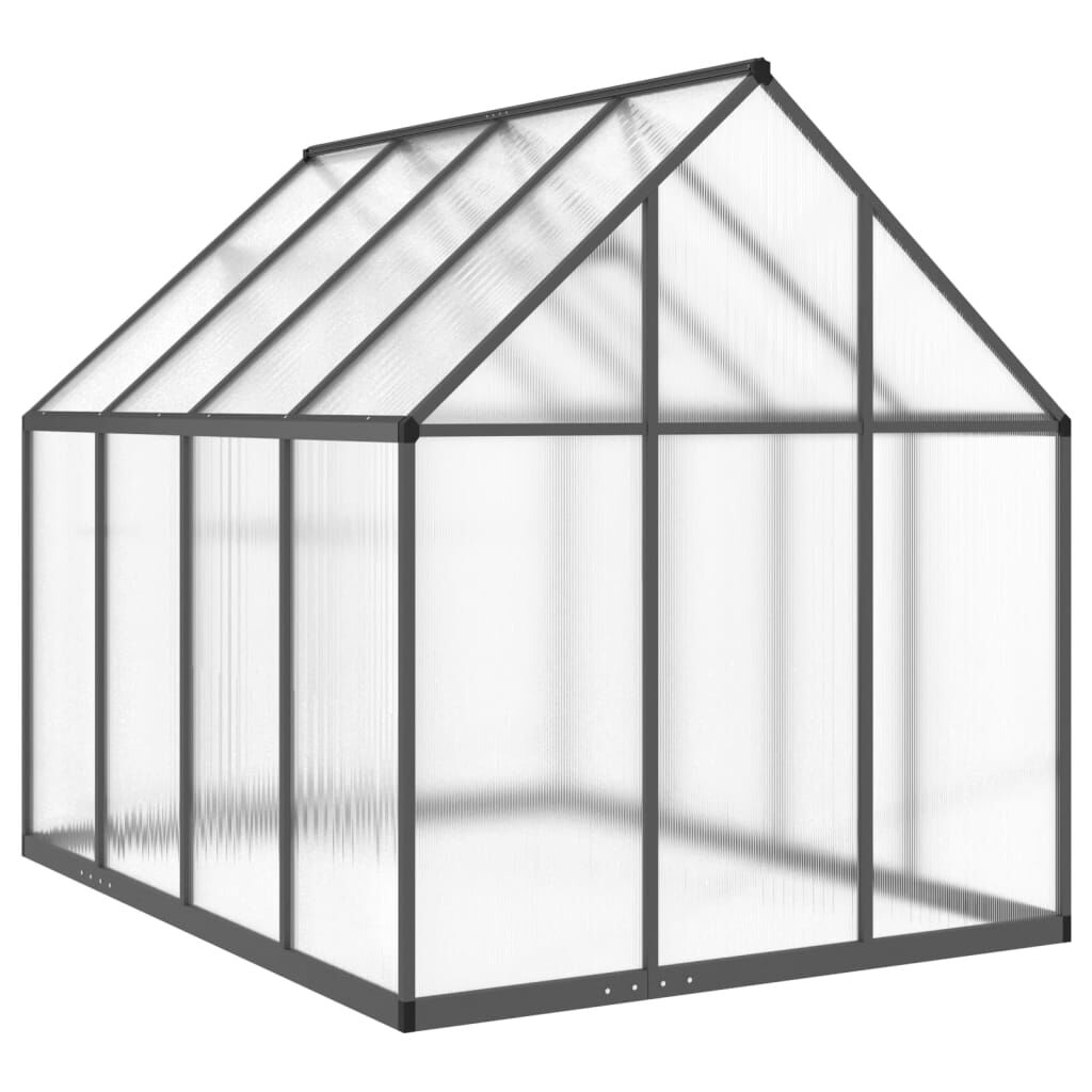 vidaXL Θερμοκήπιο με Πλαίσιο Βάσης Ανθρακί 224x169x195 εκ. Αλουμίνιο