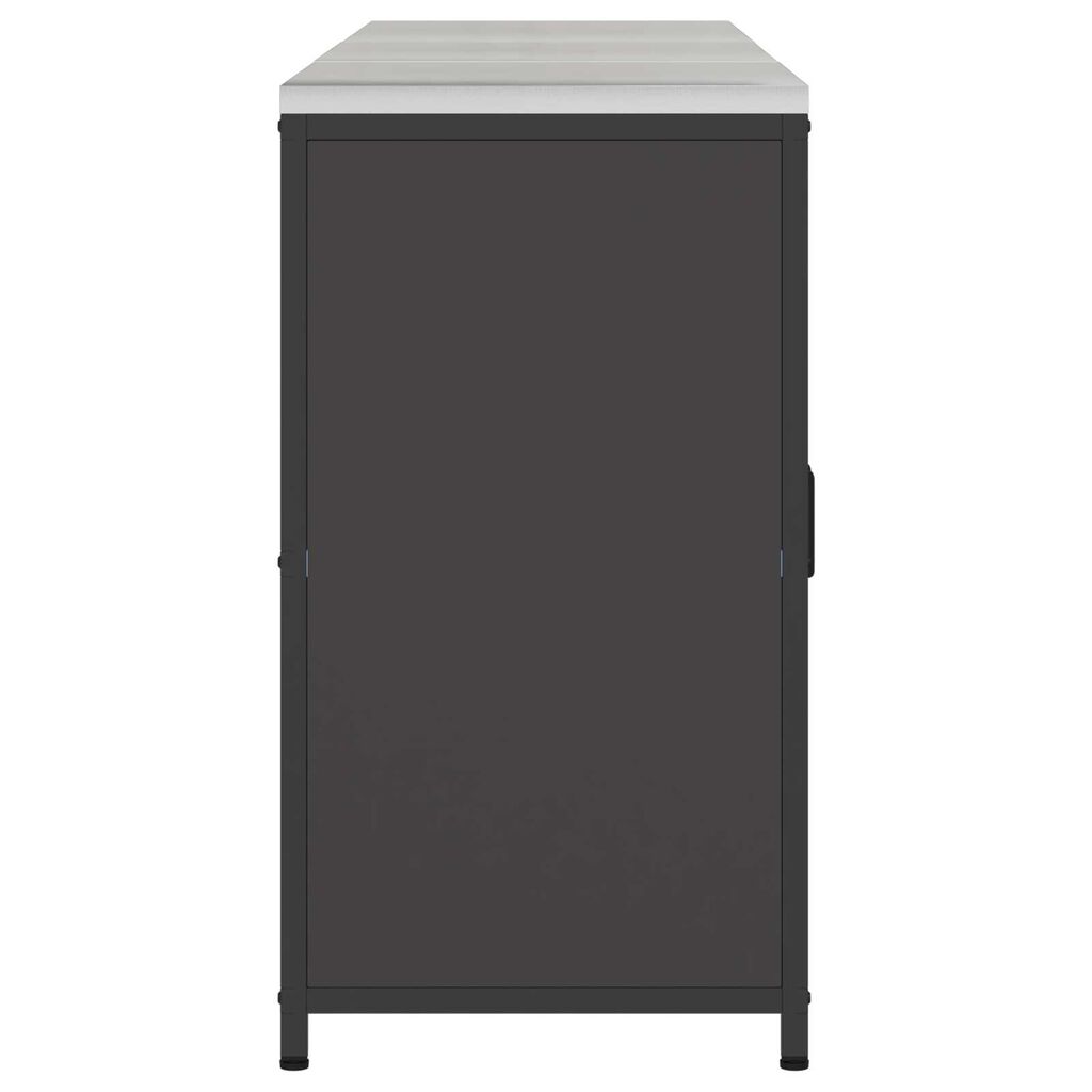 vidaXL Σετ Αποθήκευσης Κουζίνας με ράφι 3 pcs Μαύρο 180 x 50 x 92 εκ.