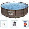 Bestway &Sigma;&epsilon;&tau; &Pi;&iota;&sigma;ί&nu;&alpha;&sigmaf; Deluxe Series Steel Pro MAX &Sigma;&tau;&rho;&omicron;&gamma;&gamma;&upsilon;&lambda;ό 366x100 &epsilon;&kappa;.