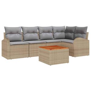 vidaXL &Sigma;&epsilon;&tau; &Kappa;&alpha;&nu;&alpha;&pi;έ &Kappa;ή&pi;&omicron;&upsilon; &mu;&epsilon; &mu;&alpha;&xi;&iota;&lambda;ά&rho;&iota; 6 pcs &Mu;&pi;&epsilon;&zeta; &sigma;&upsilon;&nu;&theta;&epsilon;&tau;&iota;&kappa;ό &rho;&alpha;&tau;ά&nu;