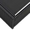 vidaXL Ξαπλώστρα με μαξιλάρι Μαύρο 60 x 200 x 27εκ συνθετικό ρατάν