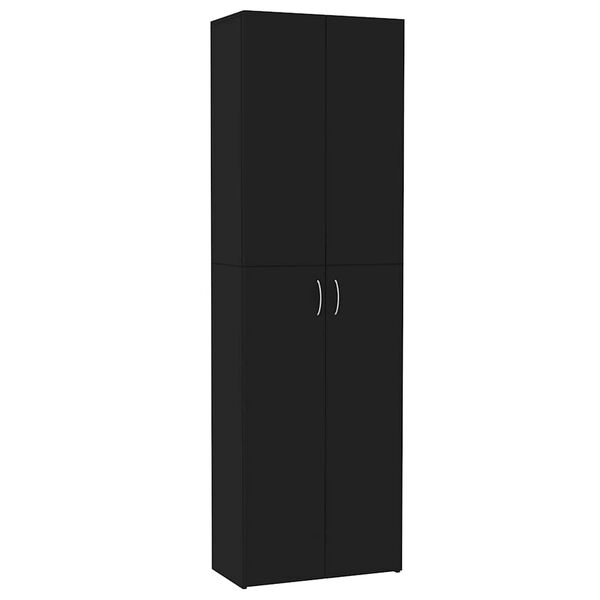 vidaXL Ντουλάπα Γραφείου Μαύρη 60 x 32 x 190 εκ. από Επεξ. Ξύλο
