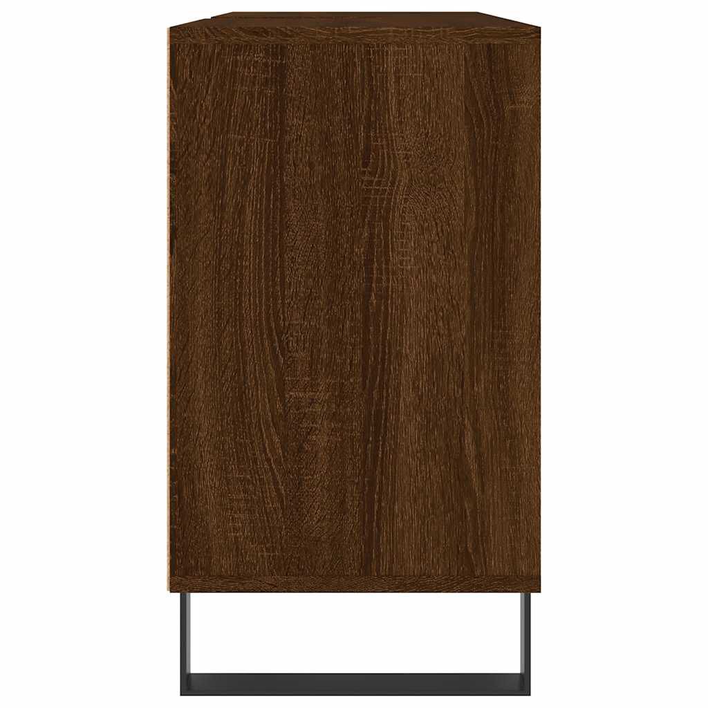 vidaXL Ντουλάπι Μπάνιου Καφέ Δρυς 80 x 33 x 60 εκ. Επεξεργασμένο Ξύλο