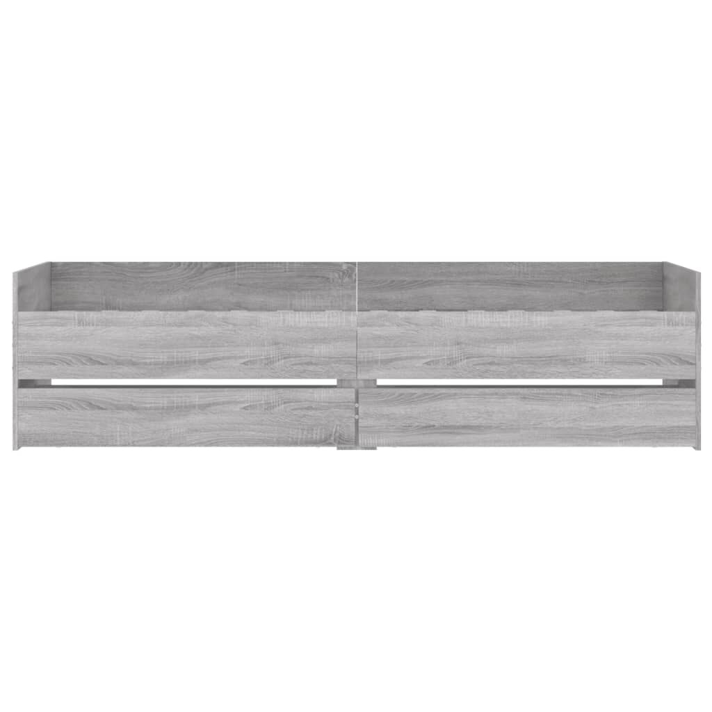 vidaXL Πλαίσιο Κρεβατιού με Συρτάρια Γκρι Sonoma 90 x 190 εκ.