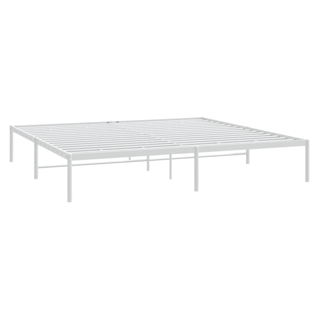 vidaXL Μεταλλικό Πλαίσιο Κρεβατιού Λευκό 180 x 200 εκ.