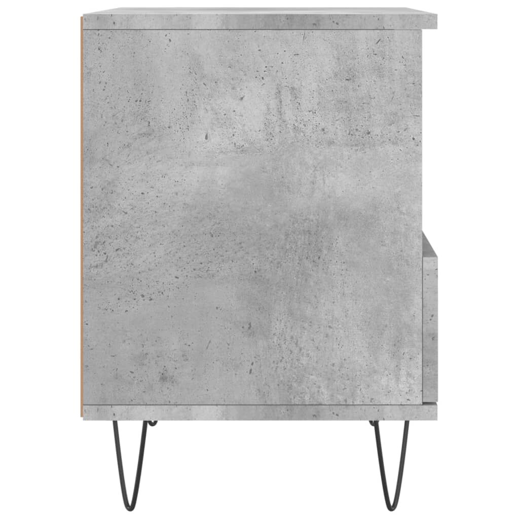 vidaXL Κομοδίνο Γκρι Σκυροδέματος 40 x 35 x 50 εκ. από Επεξεργ. Ξύλο