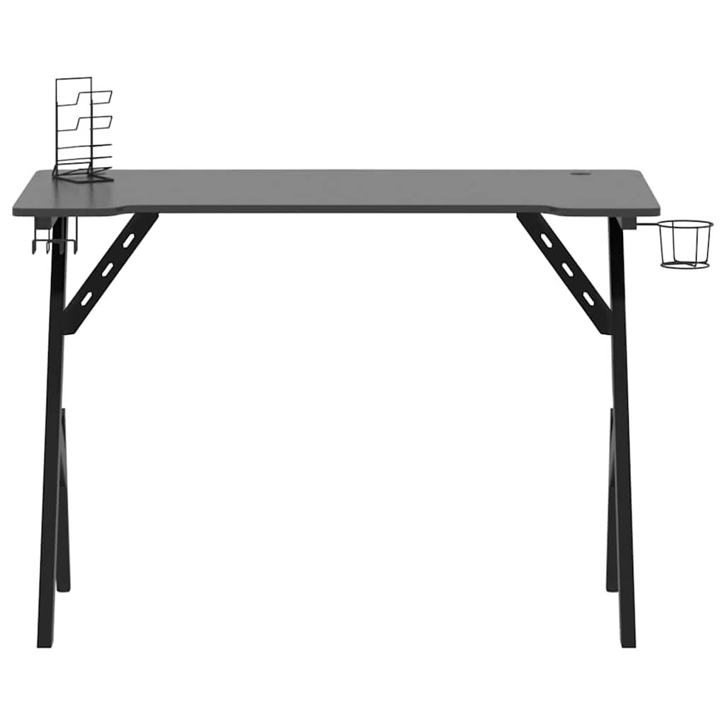 vidaXL Γραφείο Gaming Μαύρο 110 x 60 x 75 εκ. με Πόδια σε Σχήμα Υ