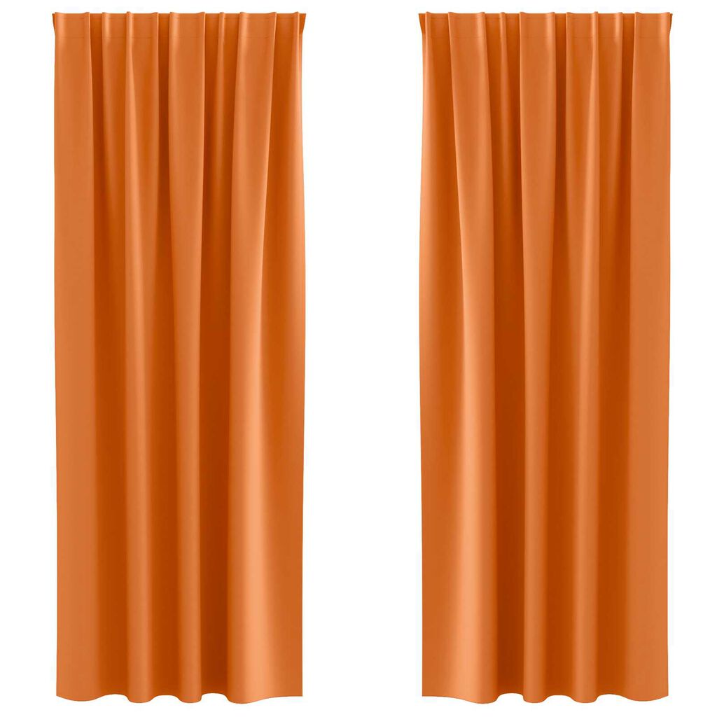 vidaXL Κουρτίνες 2 pcs Φωτεινό Πορτοκάλι 225 x 140 εκ. Πολυεστέρας