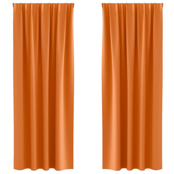 vidaXL Κουρτίνες 2 pcs Φωτεινό Πορτοκάλι 225 x 140 εκ. Πολυεστέρας