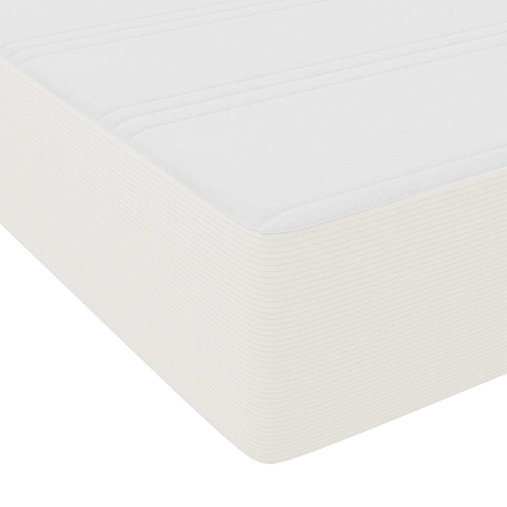 vidaXL Κρεβάτι με Στρώμα Κρέμ - 120 x 200 εκ, Βελουτέ Ύφασμα