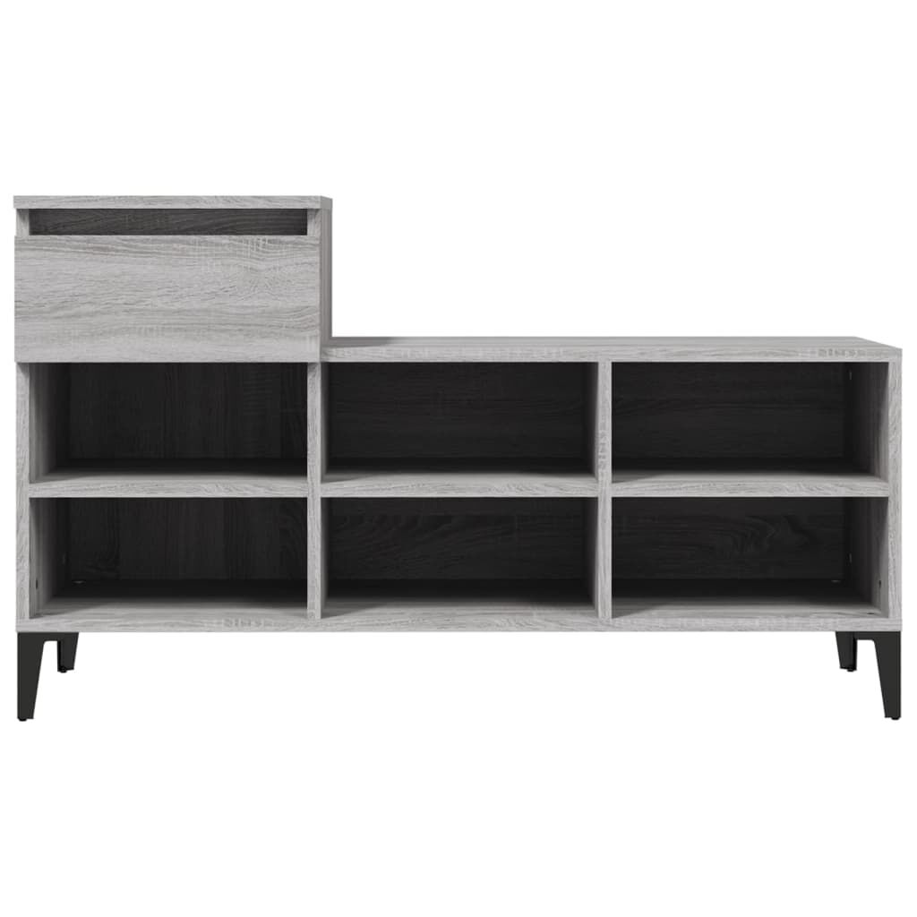 vidaXL Παπουτσοθήκη Γκρι Sonoma 102x36x60 εκ. από Επεξεργασμένο Ξύλο