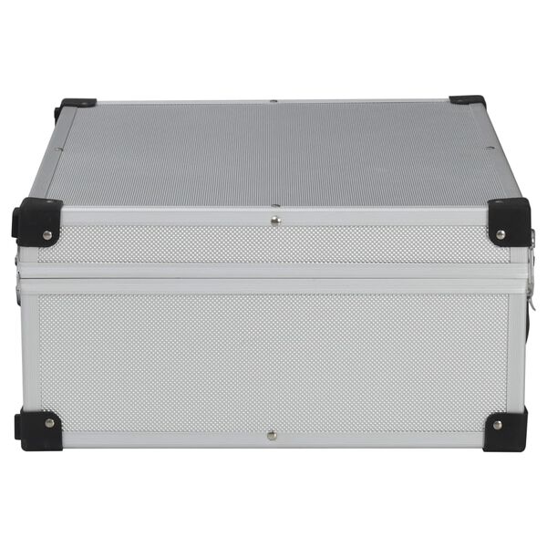 vidaXL Βαλίτσα Εργαλείων Ασημί 46 x 33 x 16 εκ. Αλουμινίου