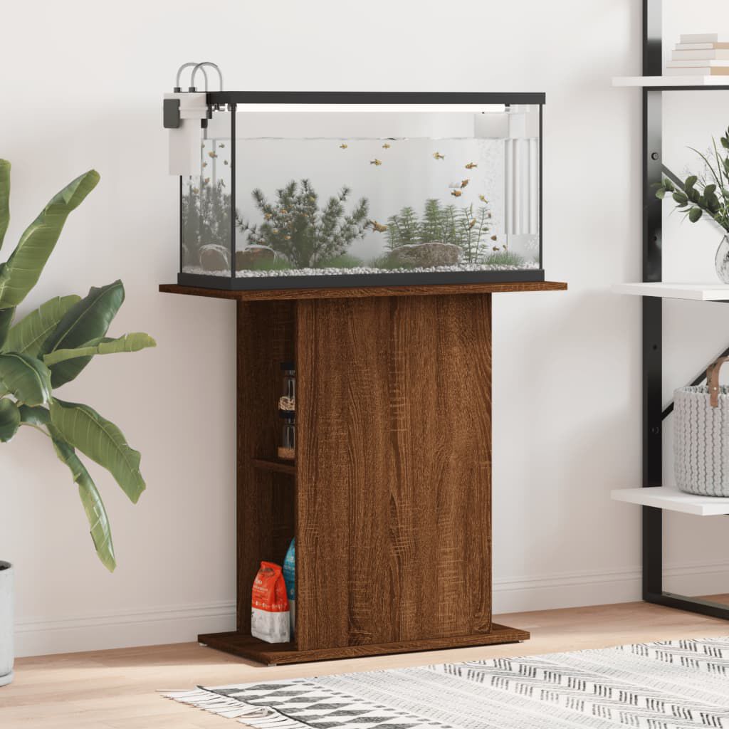 vidaXL Βάση Ενυδρείου Καφέ Δρυς 75x36x72,5 εκ. Επεξεργασμένο Ξύλο