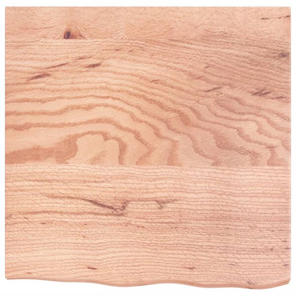 vidaXL Επιφ Τραπεζιού Αν Καφέ 60x60x(2-4)εκ. Επεξ. Μασίφ Ξύλο Δρυός