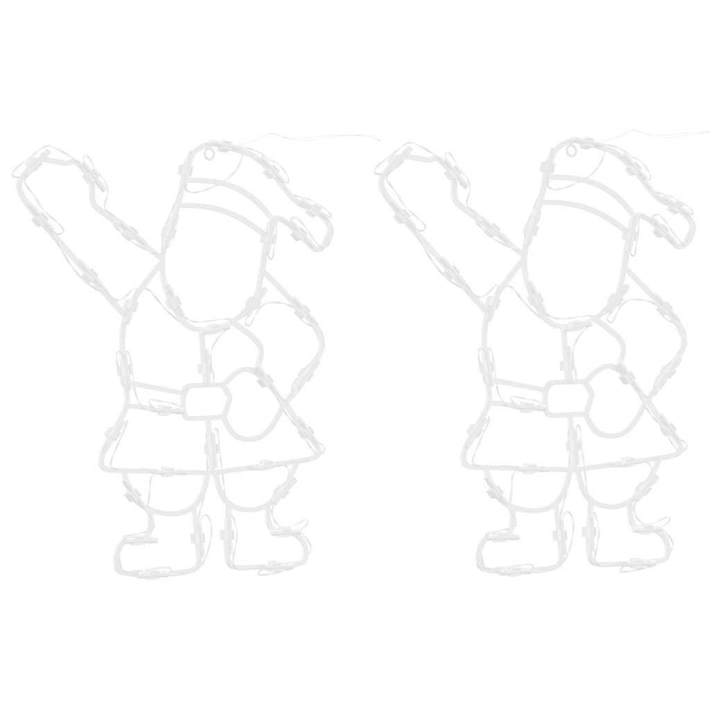 vidaXL Χριστουγεννιάτικα φώτα Santa Silhouette 2 τεμάχια 35 LED