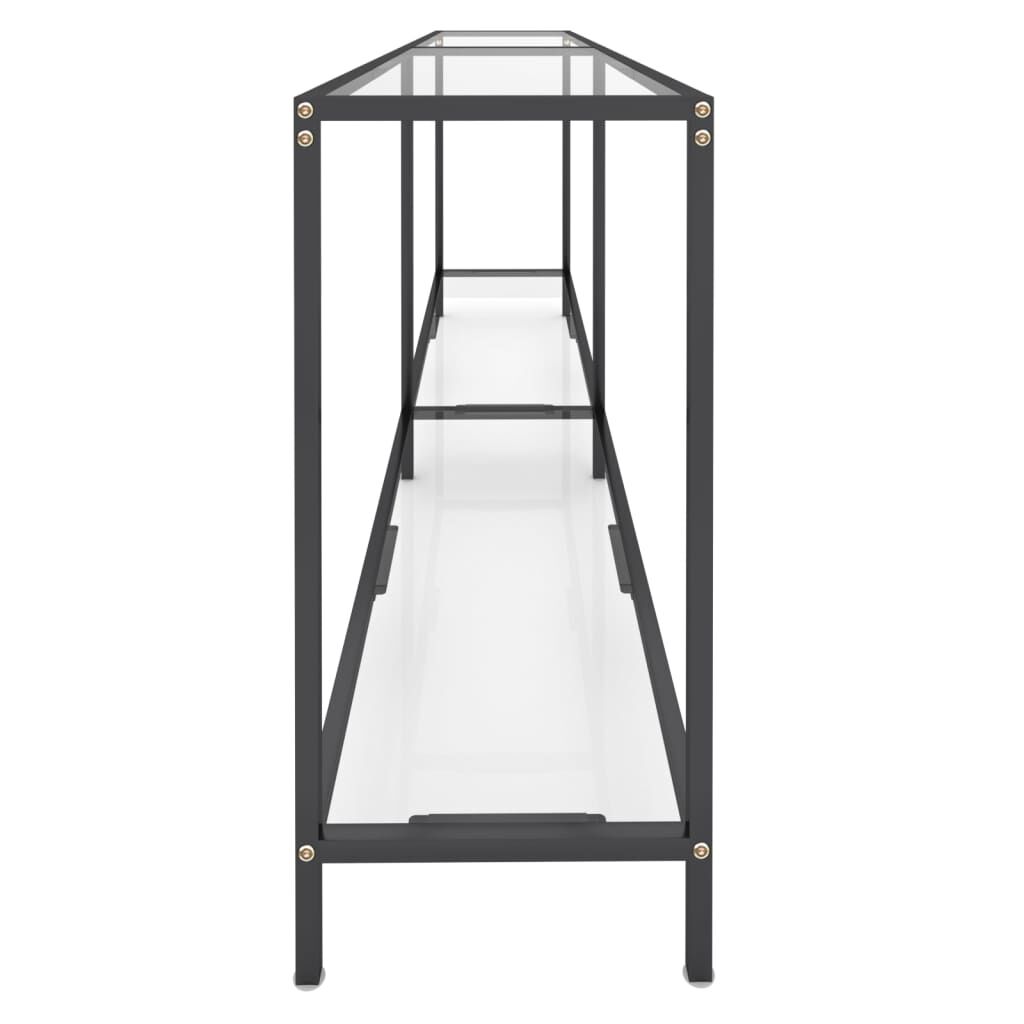 vidaXL Τραπέζι Κονσόλα Διαφανές 200 x 35 x 75,5 εκ. από Ψημένο Γυαλί