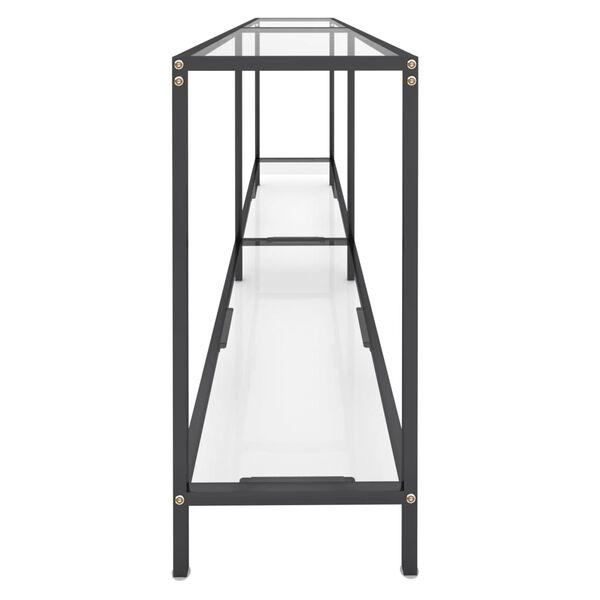 vidaXL Τραπέζι Κονσόλα Διαφανές 200 x 35 x 75,5 εκ. από Ψημένο Γυαλί