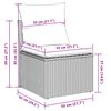 vidaXL Σετ Καναπέ Κήπου με μαξιλάρι 7 pcs μπεζ και κρεμ Πολυ ράταν