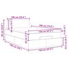 vidaXL Οθωμανικό κρεβάτι με στρώμα & LEDs Σκούρο γκρι 120x190cm Ύφασμα