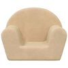 vidaXL Παιδικός καναπές Cream Soft Plush