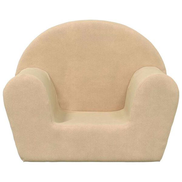 vidaXL Παιδικός καναπές Cream Soft Plush