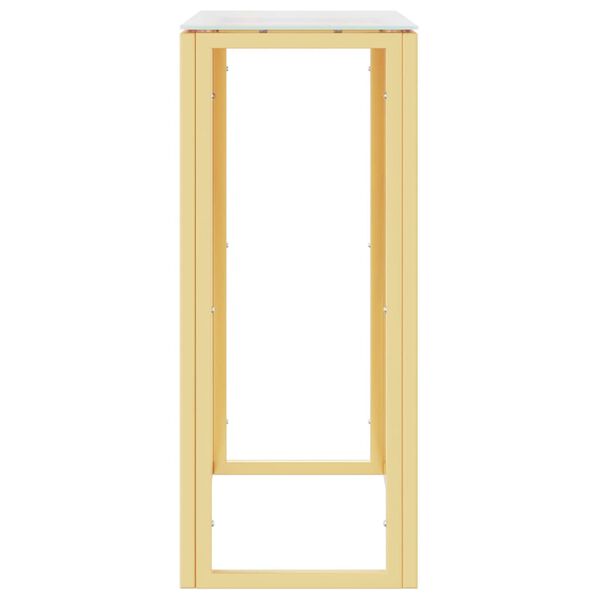vidaXL Τραπέζι Κονσόλα Χρυσό 70x30x70 εκ. Ανοξείδωτο Ατσάλι και Γυαλί