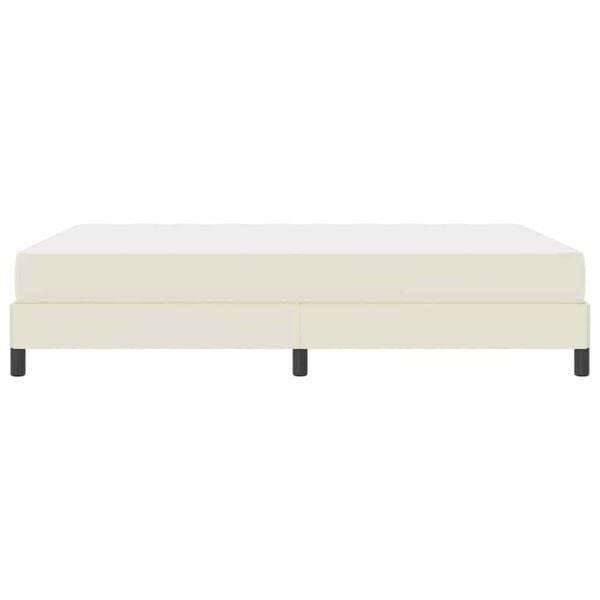 vidaXL Κρεβάτι με στρώμα Κρεμ 140 x 190 cm Τεχνητό δέρμα