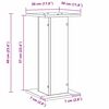 vidaXL Βάσεις Ηχείων 2 pcs Μαύρη δρυς 30 x 30 x 60 cm