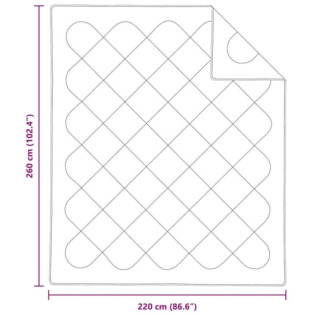 vidaXL Σετ Κουβέρτας με μαξιλάρι 3 pcs Λευκό 260 x 220 εκ. Μικροΐνες