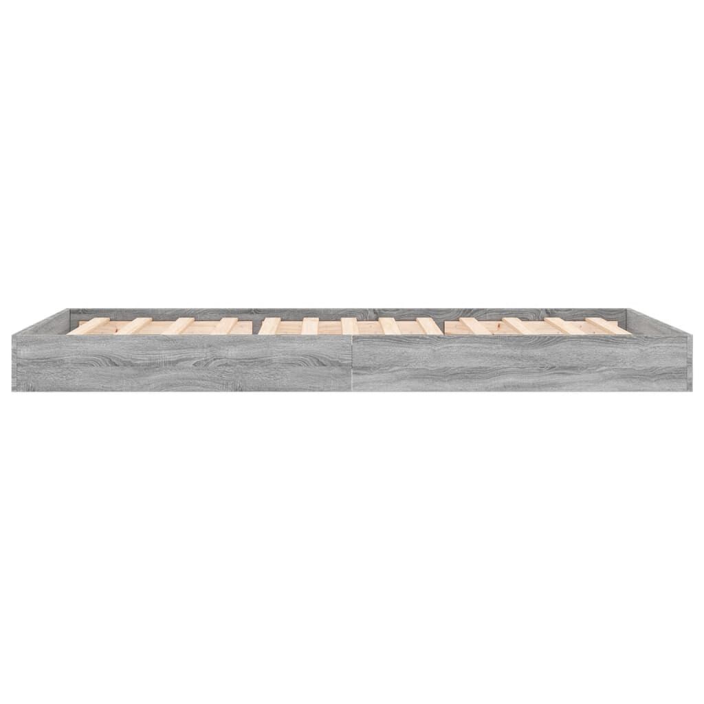 vidaXL Πλαίσιο Κρεβατιού Γκρι Sonoma 75x190 εκ. Επεξεργασμένο Ξύλο