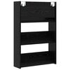 vidaXL Ντουλάπα Παπουτσιών με ράφι Μαύρη Οξυά 60 x 18 x 90 εκ