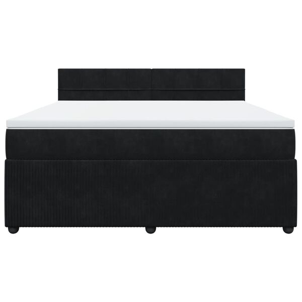 vidaXL &Kappa;&rho;&epsilon;&beta;ά&tau;&iota; Boxspring &mu;&epsilon; &Sigma;&tau;&rho;ώ&mu;&alpha; &Mu;&alpha;ύ&rho;&omicron; 180x200 &epsilon;&kappa;. &Beta;&epsilon;&lambda;&omicron;ύ&delta;&iota;&nu;&omicron;