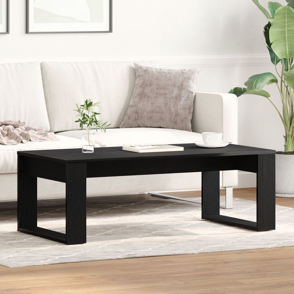 vidaXL Καφέ Τραπεζάκι Μαύρο Δρυς 102x50x35 εκ. Ξύλο Επεξεργασμένο