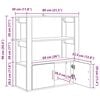 vidaXL Πλαϊνό γραφείο Παλαιό ξύλο 30 x 80 x 90 εκ Επεξεργασμένο ξύλο